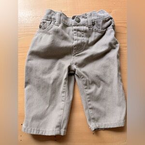7 For All Mankind Houndstooth Boys Pants Size 3/6 Months Tan White